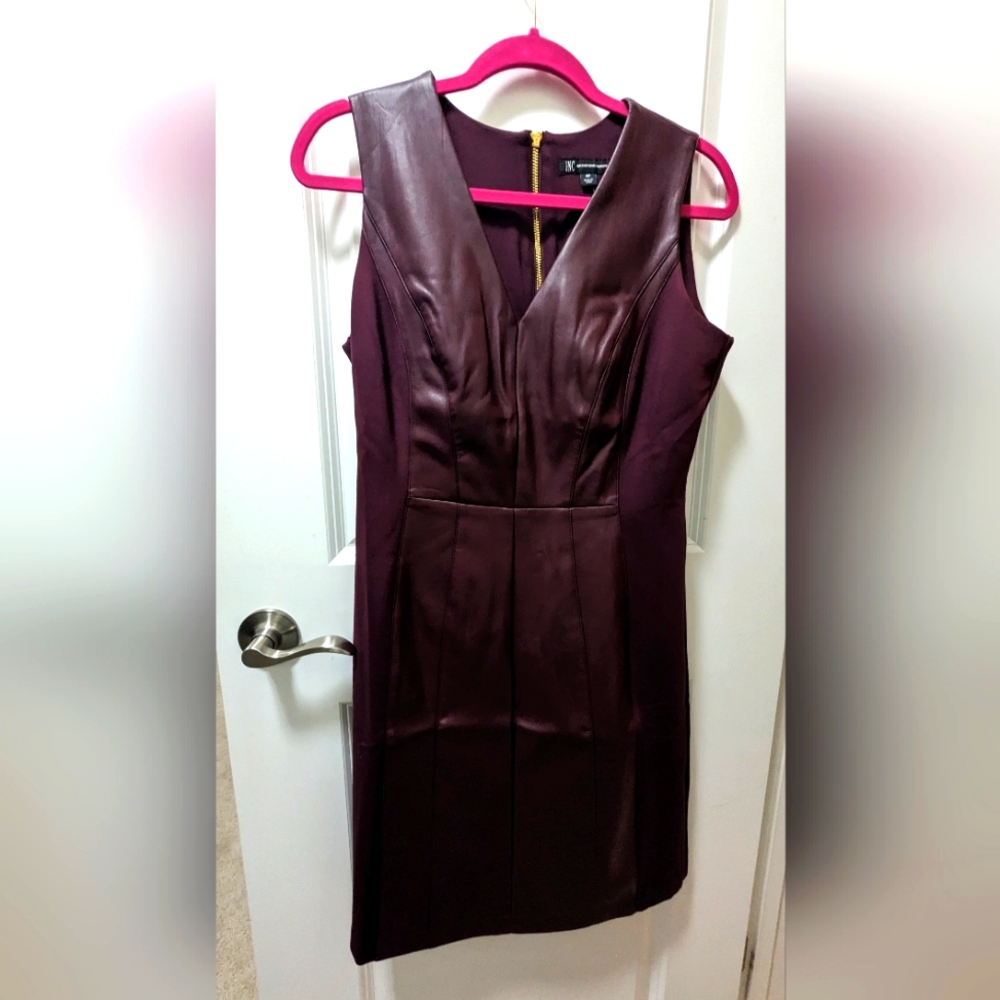 Faux leather dress